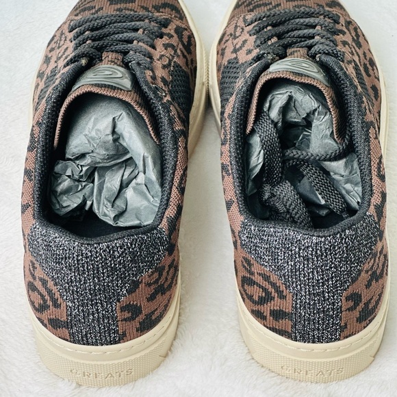 GREATS Brooklyn The Royale Knit Leopard Print Sneakers Size 8.5 W - Picture 3 of 9